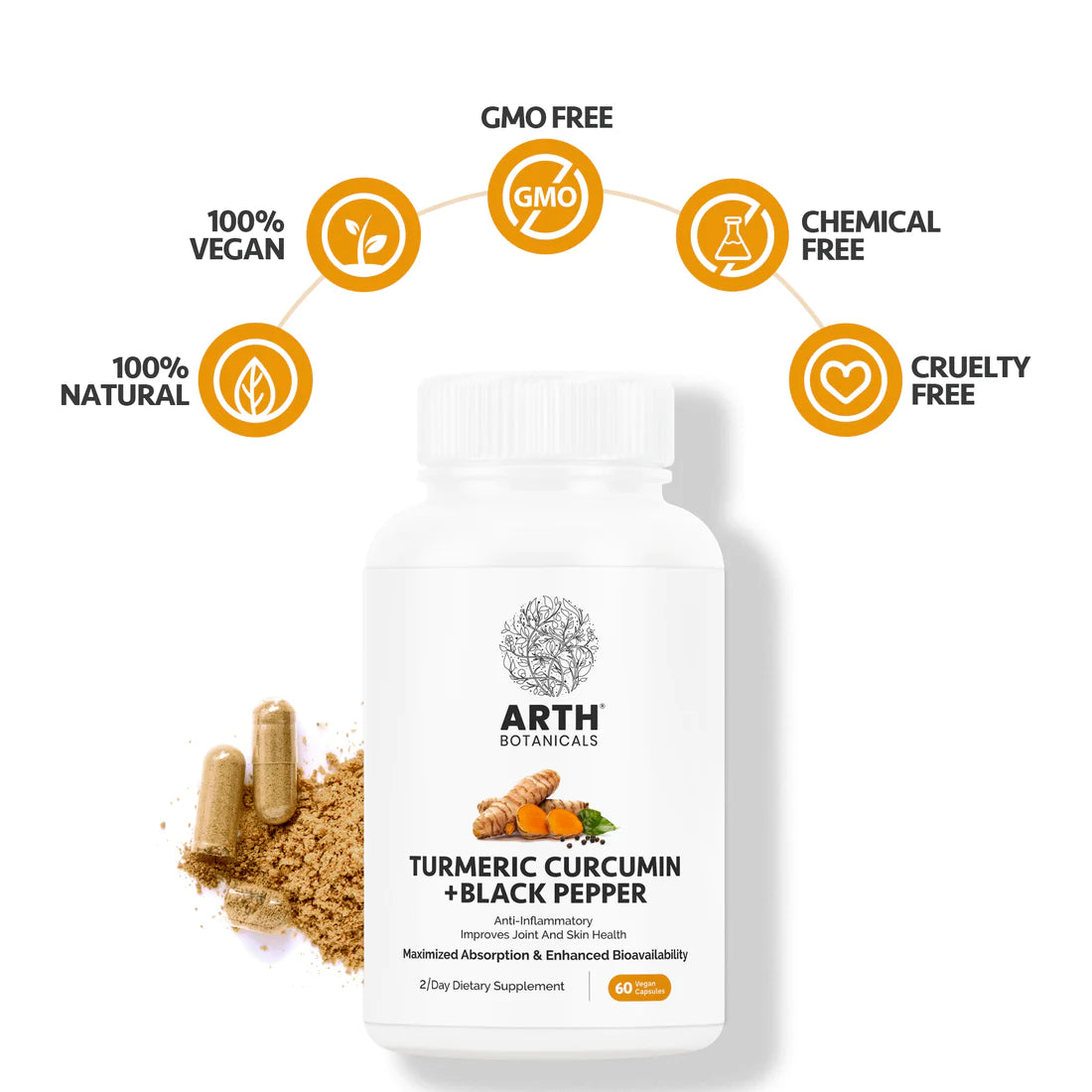 Turmeric Buy Black Pepper Supplement Online ArthBotanicals