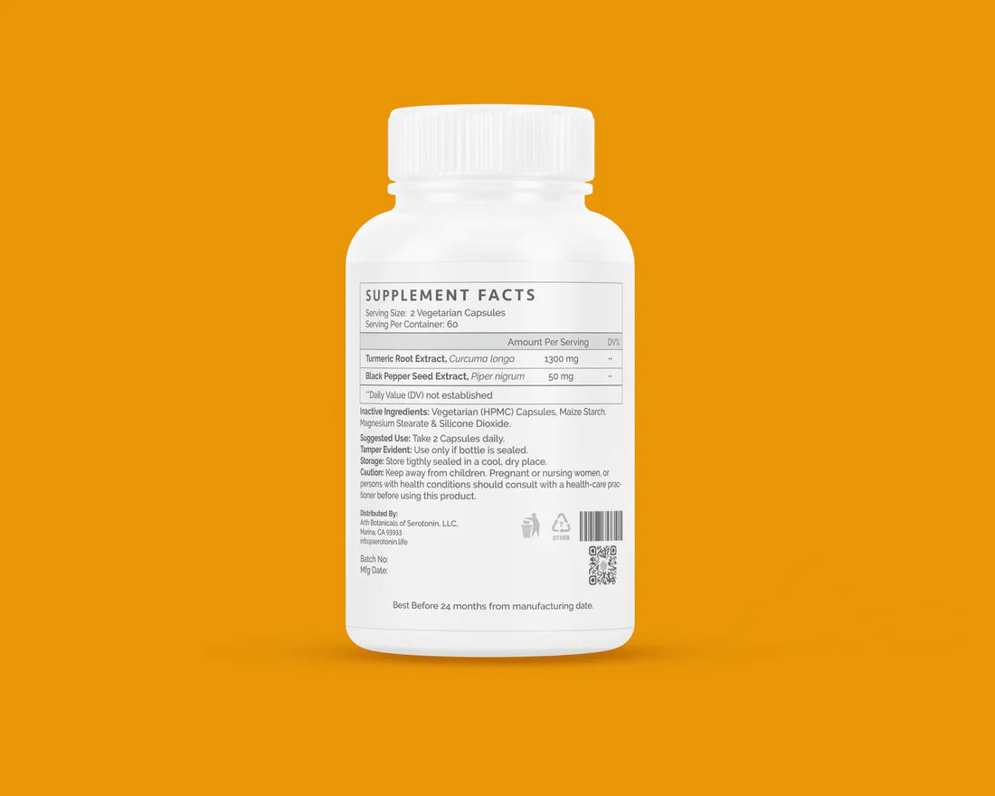 Ayurvedic Turmeric Black Pepper Supplement Facts